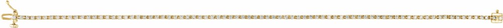 14K Yellow 1 CTW Natural Diamond Line 7 1/4" Bracelet