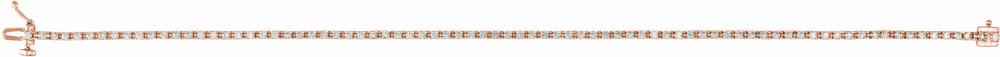 14K Rose 1 CTW Natural Diamond Line 7 1/4" Bracelet