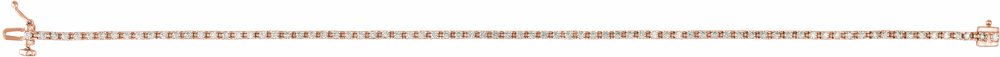 14K Rose 1 CTW Natural Diamond Line 7 1/4" Bracelet