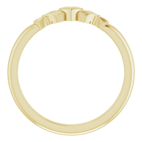 14K Yellow Gold Claddagh Ring