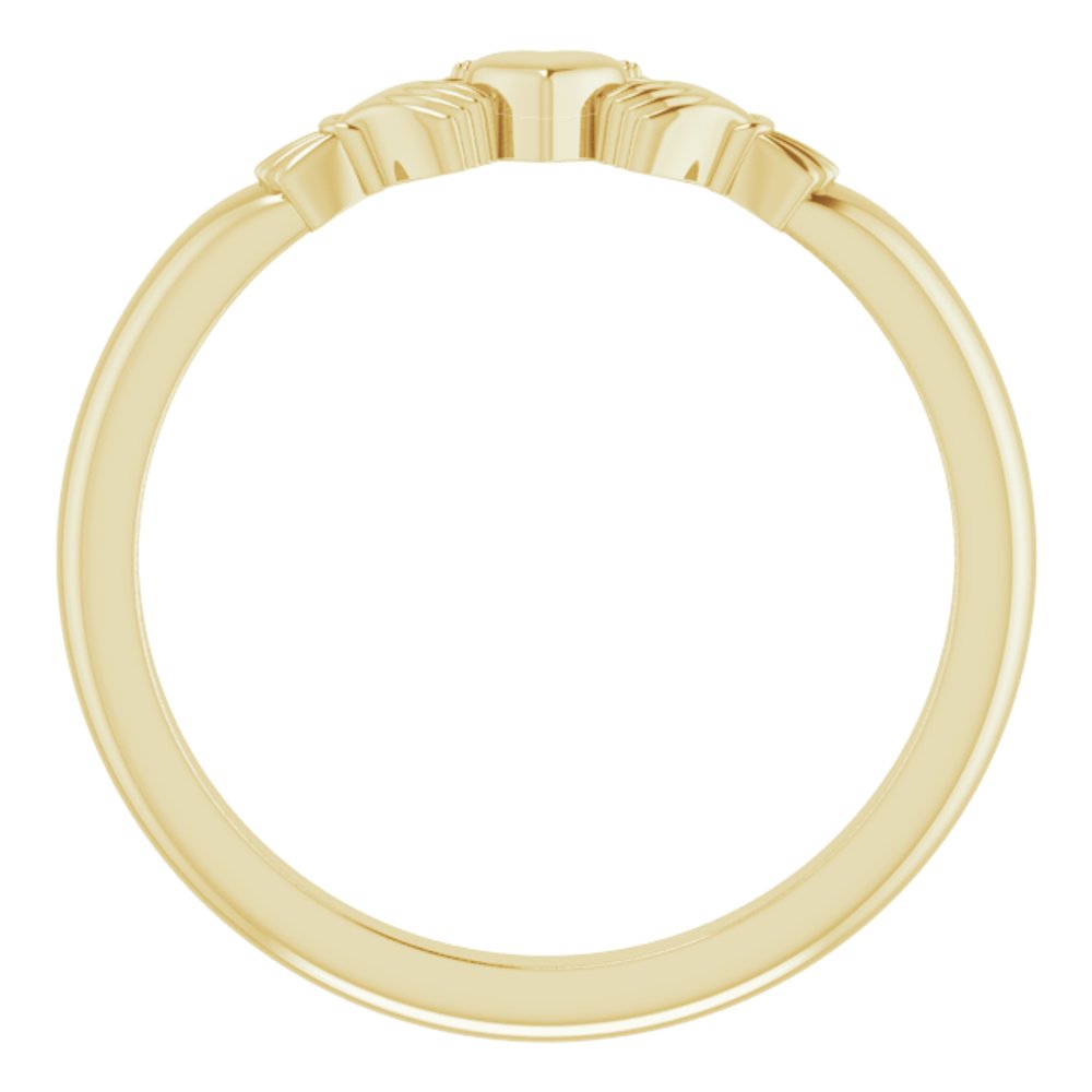 14K Yellow Gold Claddagh Ring