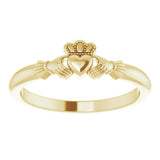 14K Yellow Claddagh Ring