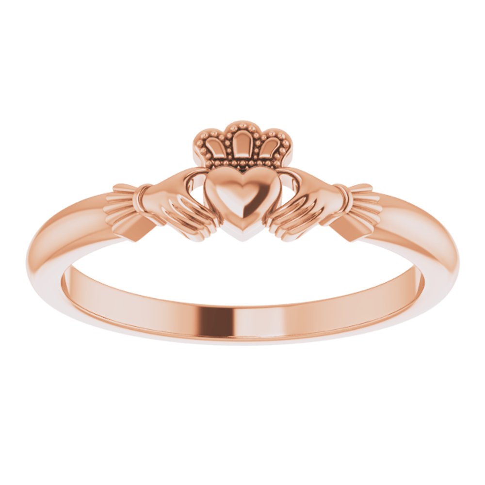 14K Rose Claddagh Ring