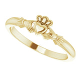 14K Yellow Claddagh Ring