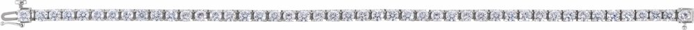 14K White 1 CTW Natural Diamond Illusion-Set Line 7" Bracelet