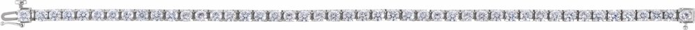 14K White Gold 1 CTW Natural Diamond Illusion-Set Line 7" Bracelet
