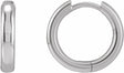14K White Hinged 15 mm Hoop Earrings
