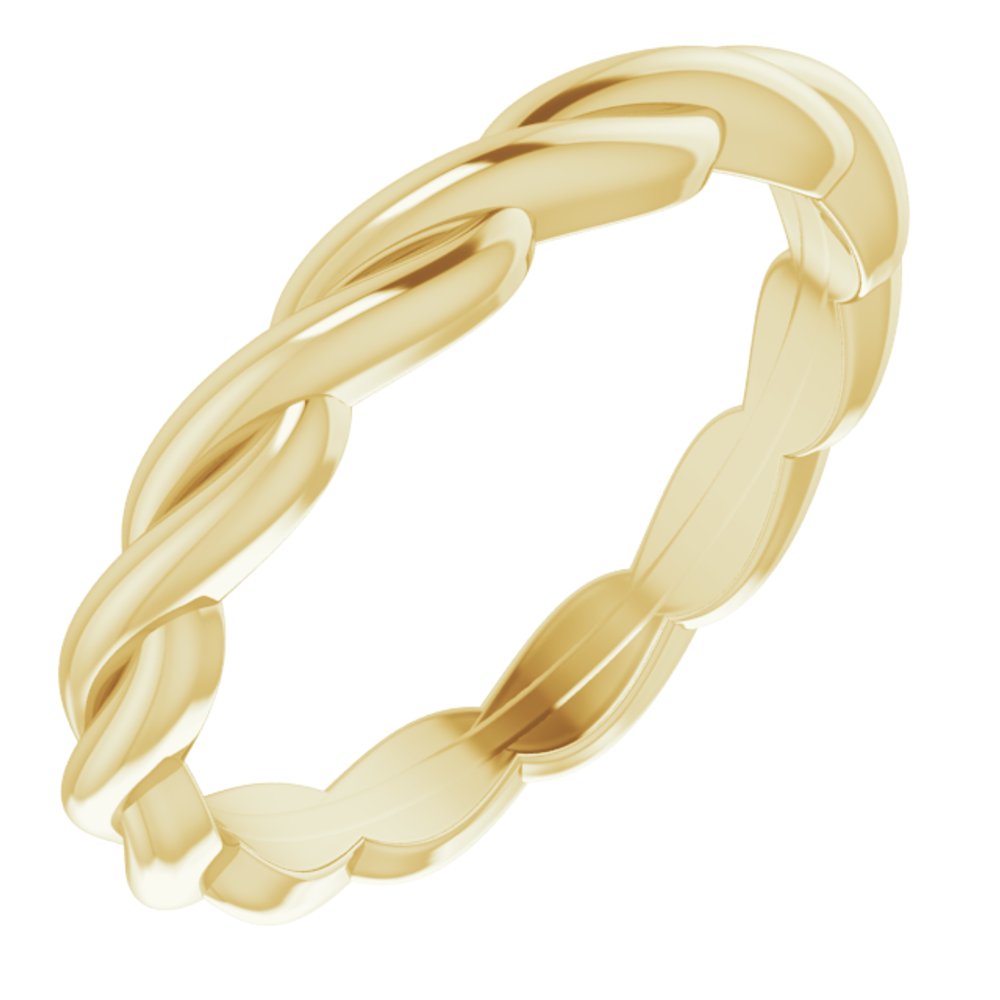 14K Yellow Woven-Design Band Size 4