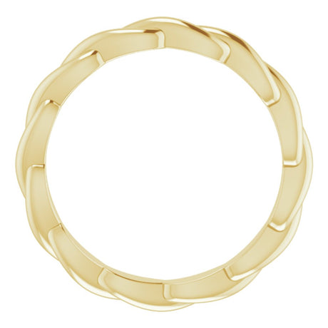 14K Yellow Woven-Design Band