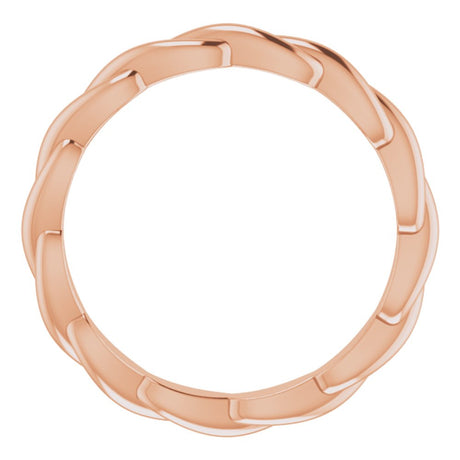 14K Rose Woven-Design Band