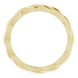 14K Yellow Woven-Design Band