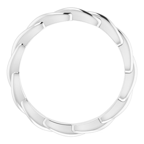 Sterling Silver Woven-Design Band Size 5