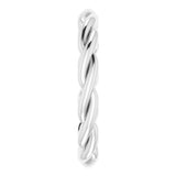 14K White Woven-Design Band