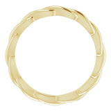 18K Yellow Woven-Design Band Size 5.5