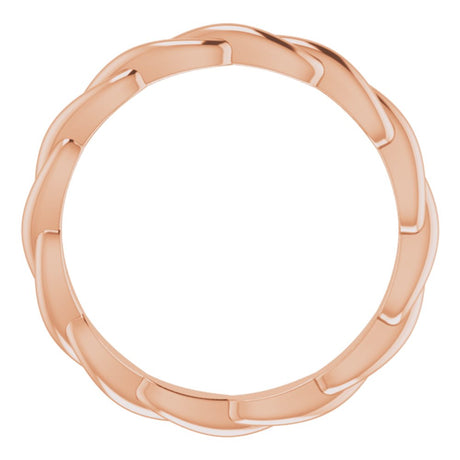 14K Rose Woven-Design Band