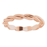18K Rose Woven-Design Band Size 5.5