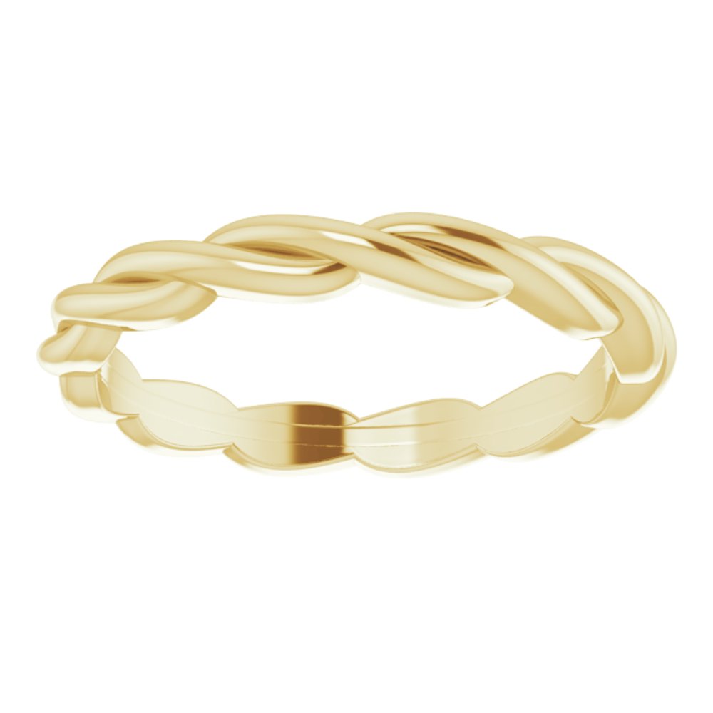 14K Yellow Gold Woven-Design Band Size 6
