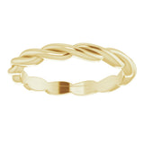 14K Yellow Gold Woven-Design Band Size 6