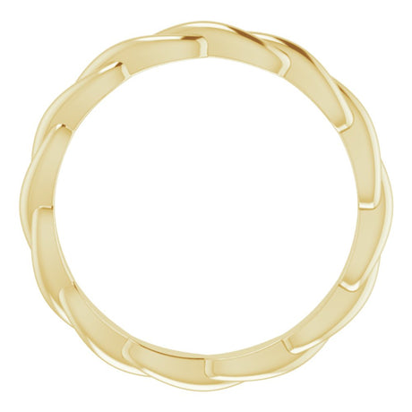 14K Yellow Gold Woven-Design Band Size 6