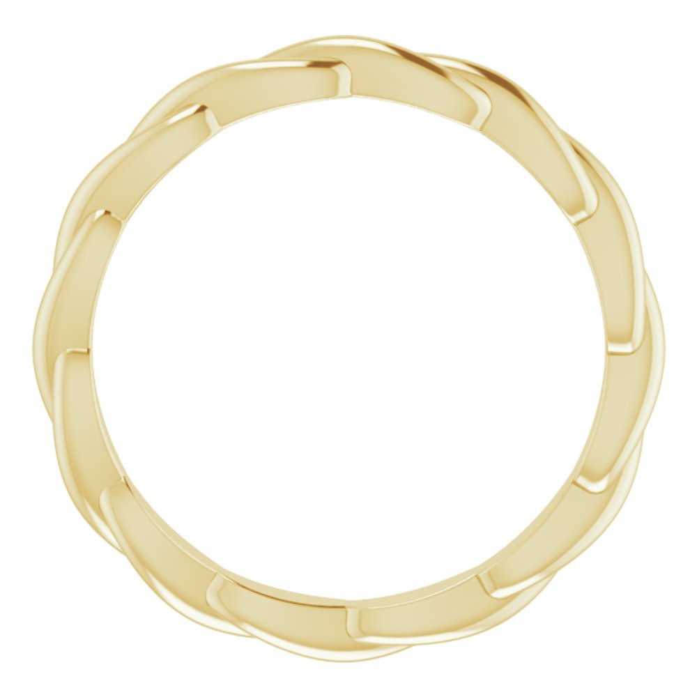 14K Yellow Gold Woven-Design Band Size 6
