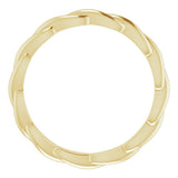 14K Yellow Gold Woven-Design Band Size 6