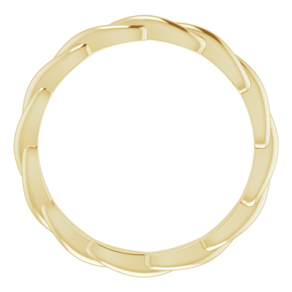 14K Yellow Gold Woven-Design Band Size 6.5