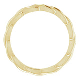 14K Yellow Gold Woven-Design Band Size 6.5
