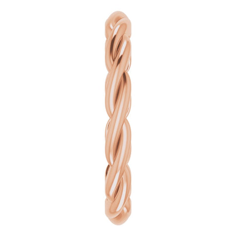 14K Rose Gold Woven-Design Band Size 6.5