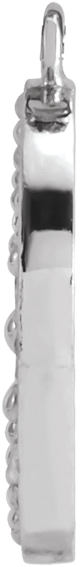 14K White .08 CTW Natural Diamond Half Moon Dangle