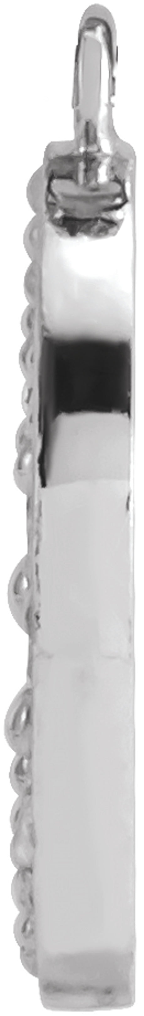 14K White .08 CTW Natural Diamond Half Moon Dangle
