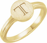 14K Yellow 10x9 mm Oval Signet Ring