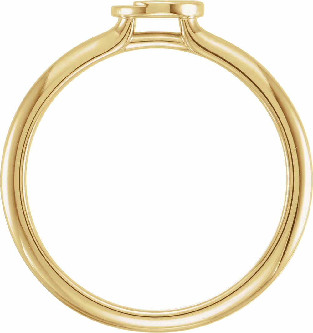 14K Yellow Stackable Yin Yang Ring