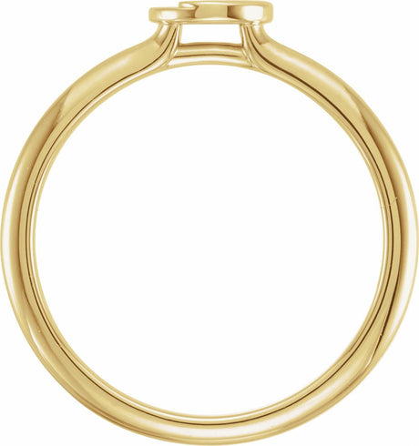 14K Yellow Stackable Yin Yang Ring