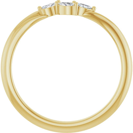 14K Yellow Gold 1/10 CTW Natural Diamond Ring