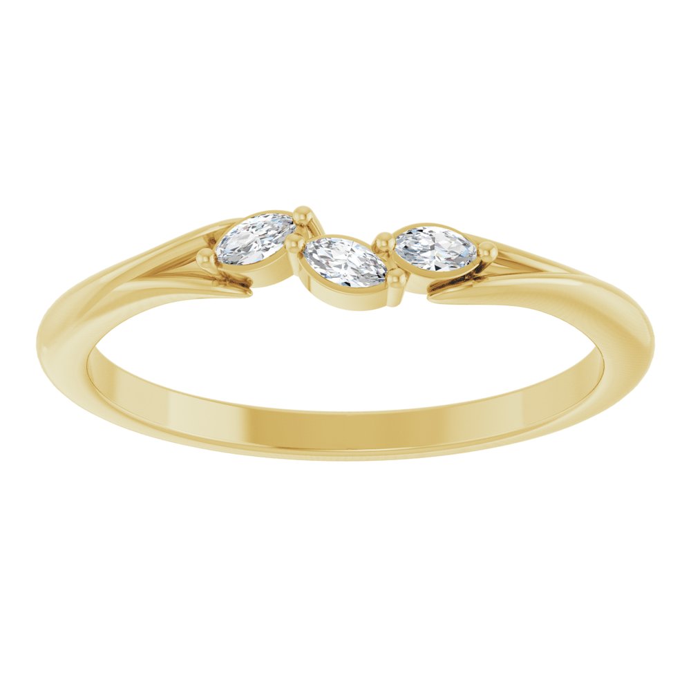 14K Yellow Gold 1/10 CTW Natural Diamond Ring