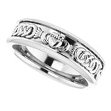 Continuum Sterling Silver Claddagh Band Sze 6.5