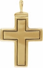 10K Yellow 26x16.5 mm Cross Ash Holder Pendant