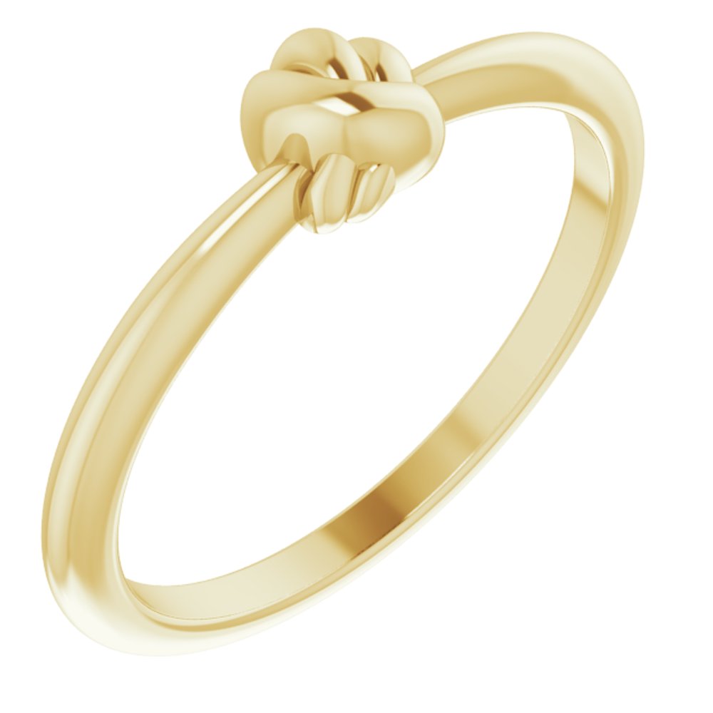 14K Yellow Gold Stackable Knot Ring