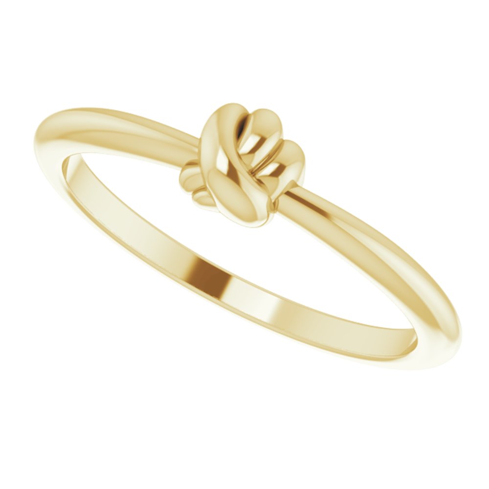 14K Yellow Gold Stackable Knot Ring