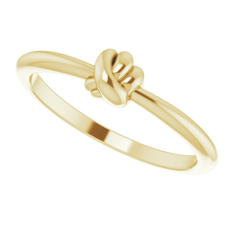 14K Yellow Gold Stackable Knot Ring