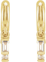 14K Yellow 1/5 CTW Natural Diamond Fringe Hoop Earrings