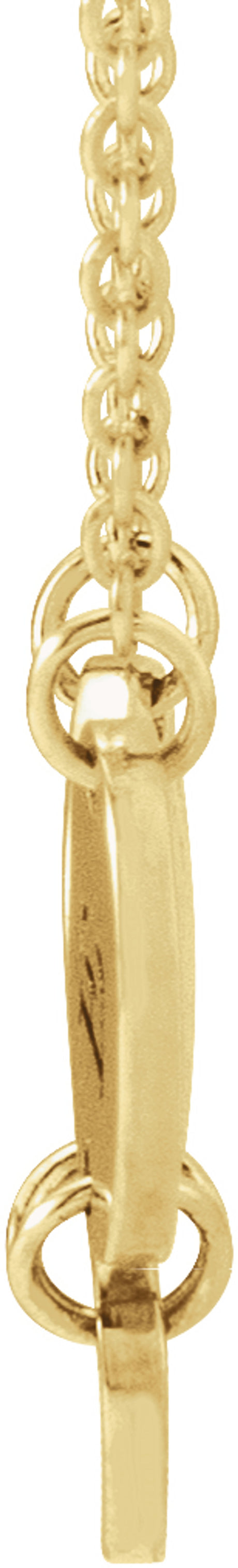 14K Yellow Gold 3-Disc Engravable Family Disc 18" Necklace