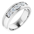 14K White Gold 7/8 CTW Natural Diamond Band