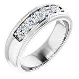 14K White Gold 7/8 CTW Natural Diamond Band