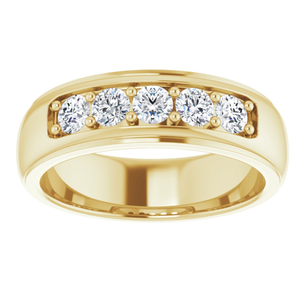 14K Yellow Gold 3/4 CTW Lab-Grown Diamond Band