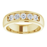 14K Yellow Gold 3/4 CTW Lab-Grown Diamond Band