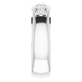 14K White Gold 7/8 CTW Natural Diamond Band