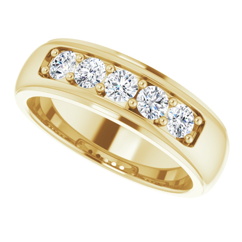 14K Yellow Gold 3/4 CTW Lab-Grown Diamond Band