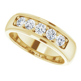 14K Yellow Gold 3/4 CTW Lab-Grown Diamond Band