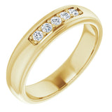 14K Yellow Gold 1/5 CTW Lab-Grown Diamond Band